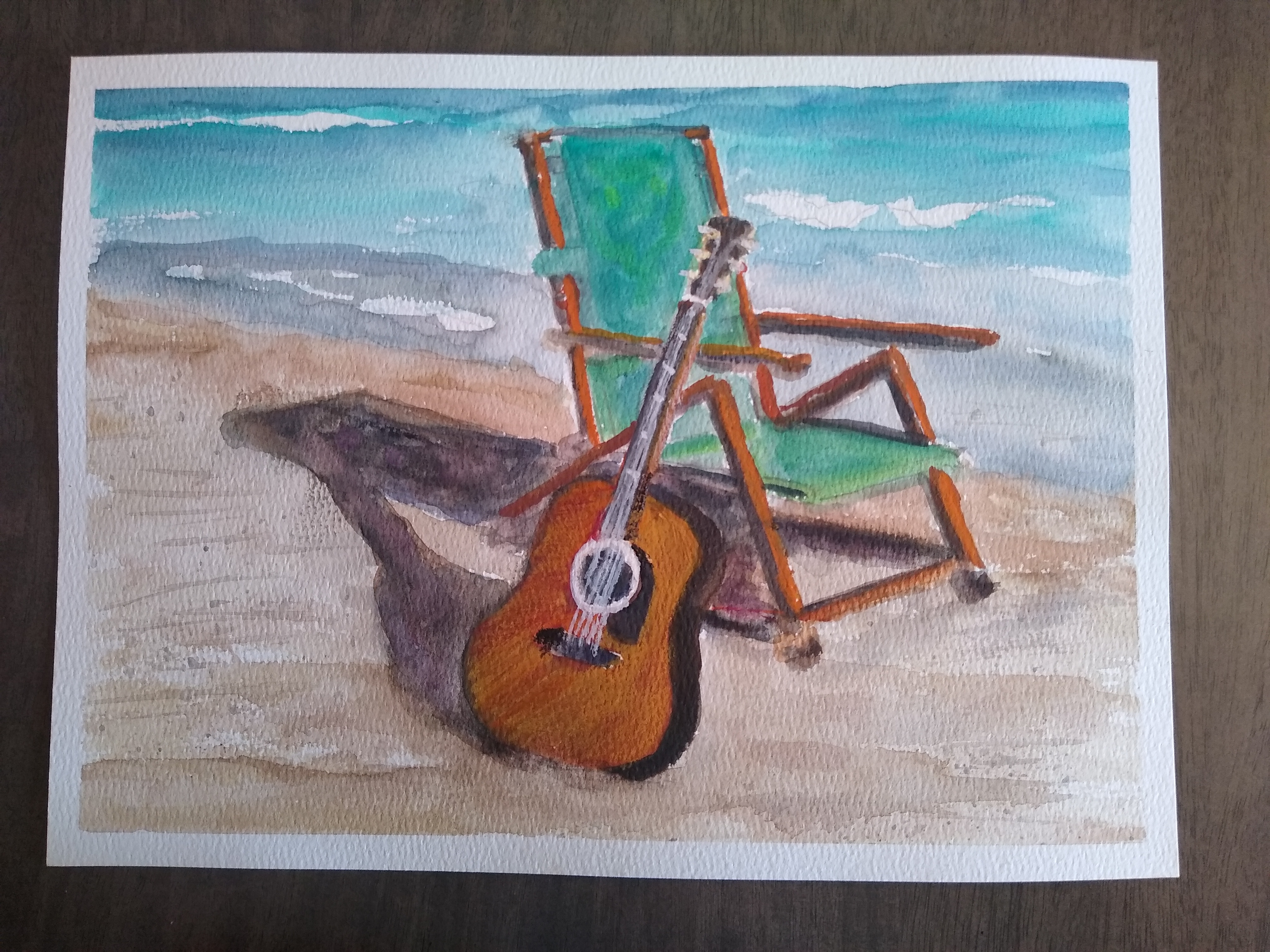 Strings and Seaweed Watercolor
